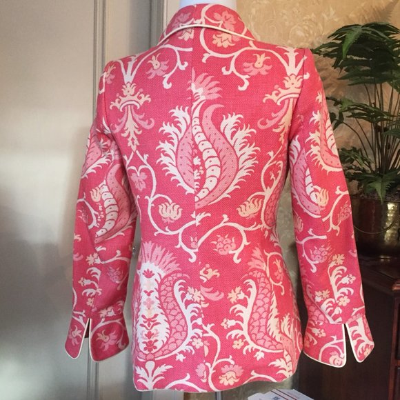J. MCLAUGHLIN paisley print jacket,  size 6 - Picture 5 of 9
